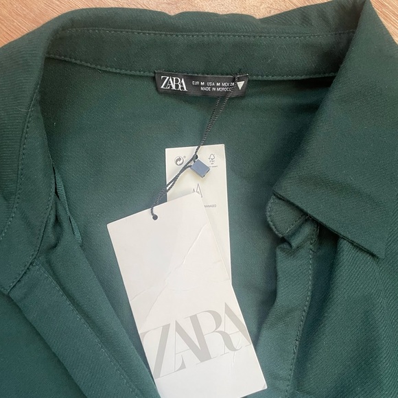 Zara Women's Green Ruched Top - Picture 2 of 2